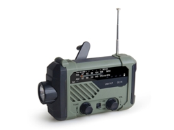 Rádio Portátil Manivela Am Fm Noaa Emergência 3 em 1 Lâmpada de Leitura Lanterna Carregamento Solar 2000Mah Power Bank para Celular