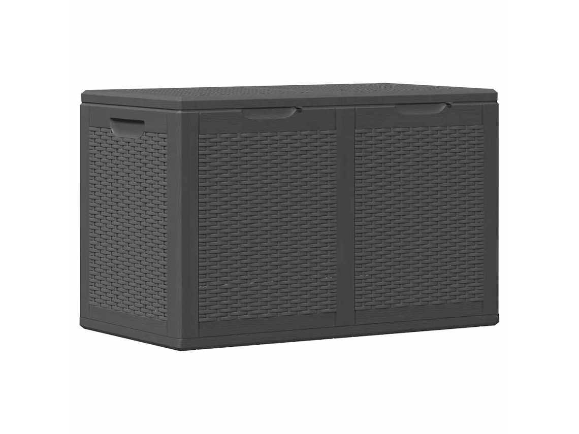 Caixa de Arrumação para Jardim 180 L Vime Pp Preto MAISON EXCLUSIVE