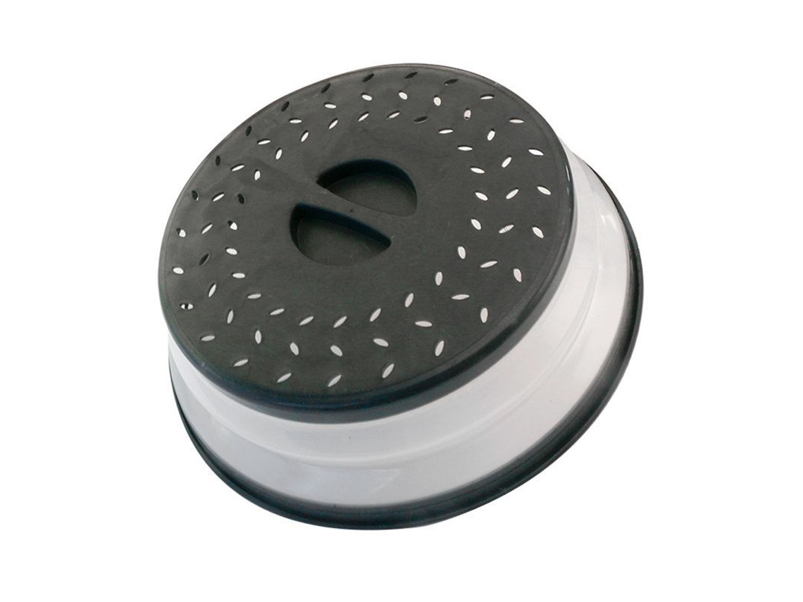 2026 2 Tapas para Microondas Plegables Anti Salpicaduras Ventiladas Bpa Free 10,5 Pulgadas Negro
