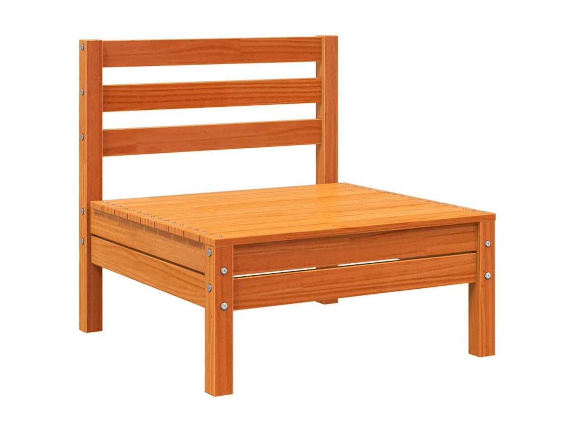Conjunto 1 Sofá De Jardim Vidaxl Marrom Madeira De Pinho Maciça (63.5 X 63.5 X 62.5 Cm)