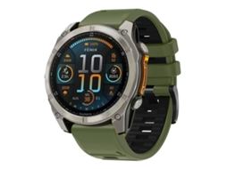 Bracelete Para Garmin (22mm) - Silicone - Liberação Rápida - Duas Cores Verde Exército Preto