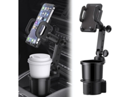 Suporte Universal Para Celular De Carro, Acessórios Automotivos Com Porta-copos Multifuncional Expansível 2 Em 1 Com Rotação De 360°
