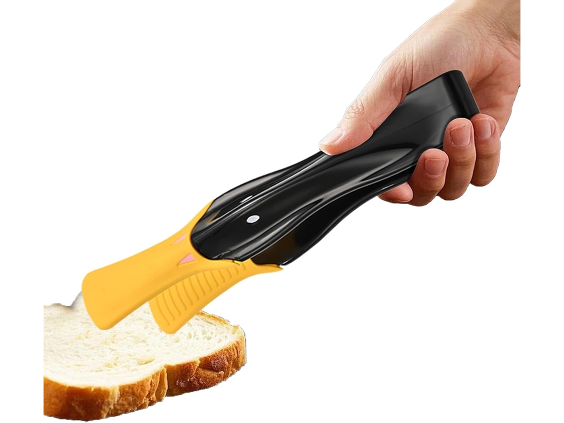 Pinça Para Grelhar Em Formato De Pato Silicone Com Cabo Antiderrapante Utensílio Cozinha Precisão Pode Ser Lavada Na