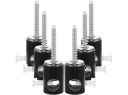 Conjunto de 6 Ganchos de Metal Preto para Luminárias GOKOCO