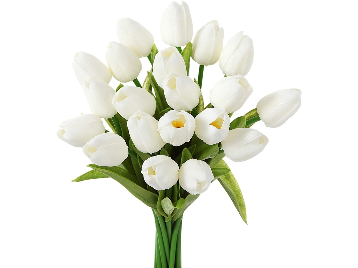 Arranjo de 10 Tulipas Artificiais Toque Realista para Casa e Escritório, Festas e Casamentos. Ideia de Presente para o Dia Das Mães AQUAFORGE
