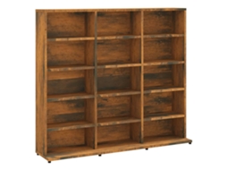 Cd Cabinet, Cd Cabinets Vidaxl Marrom Madeira Processada (100 X 23 X 89.5 Cm)