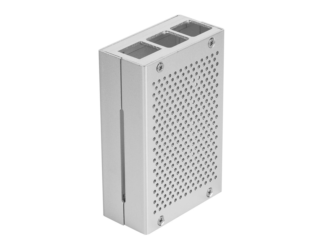 Capa Protectora Liga Alumínio Raspberry Pi 4 Prata