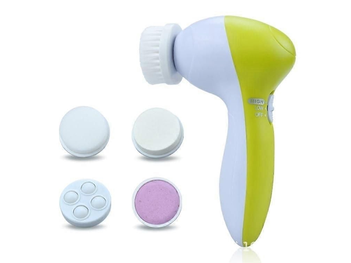 Escova de Limpeza Facial com Vibração Ultrassônica e Dois Modos, Massageador Elétrico Verde Claro GOKOCO