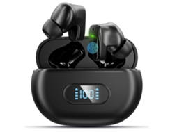 Fones Sem Fio Bluetooth 5.3 JIAPEI com Estojo de Carregamento, Display Digital, Intra auricular, Toque, Microfone