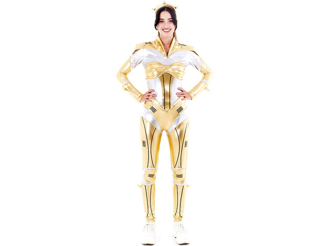 Fato de Mulher PARTILANDIA Golden Stellar Robot Woman (Tam.: S)