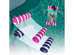 Conjunto Com 2 Boias Infláveis ​​4 Em 1 Para Piscina - Rede Multifuncional Tipo Sela Para Relaxar Na Piscina/praia No Verão (azul E Rosa)