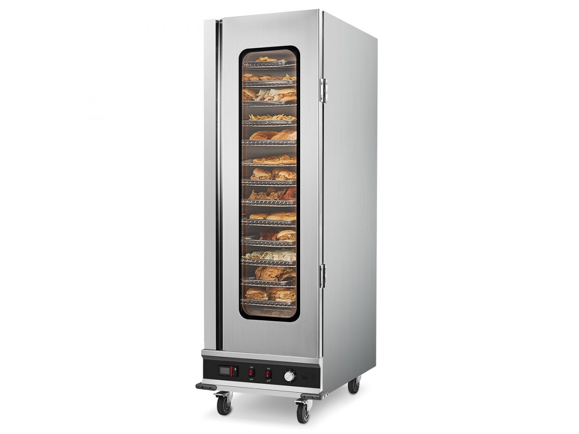 Armário De Aquecimento Inox 16 Níveis Com Porta De Vidro E Bacía D'água Tekmaquinas