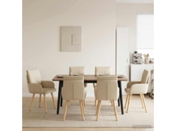 Vidaxl Cadeiras De Jantar 4 Unid. Tecido Creme 60 X 56 X 96 Cm