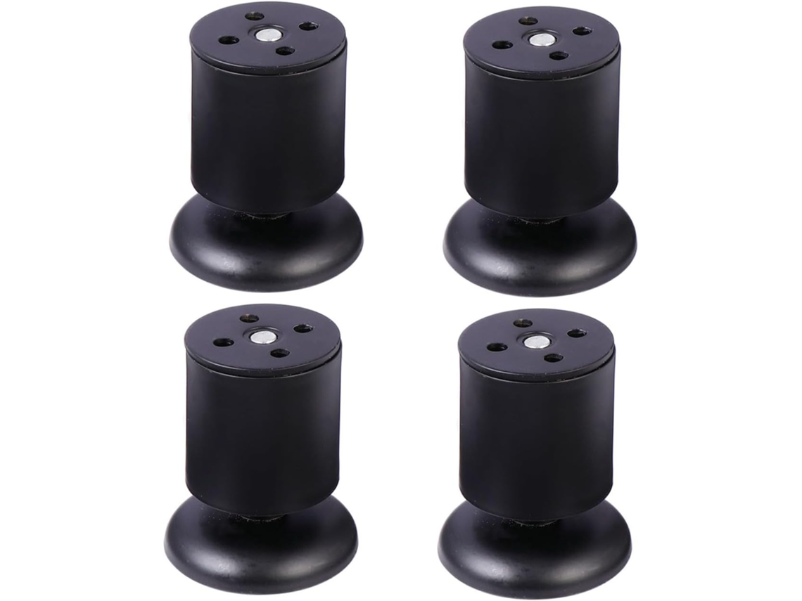 Conjunto De 4 Pés Móveis Ajustáveis Em Aço Inoxidável Para Sofás E Armários Suporte Chão Reforçado