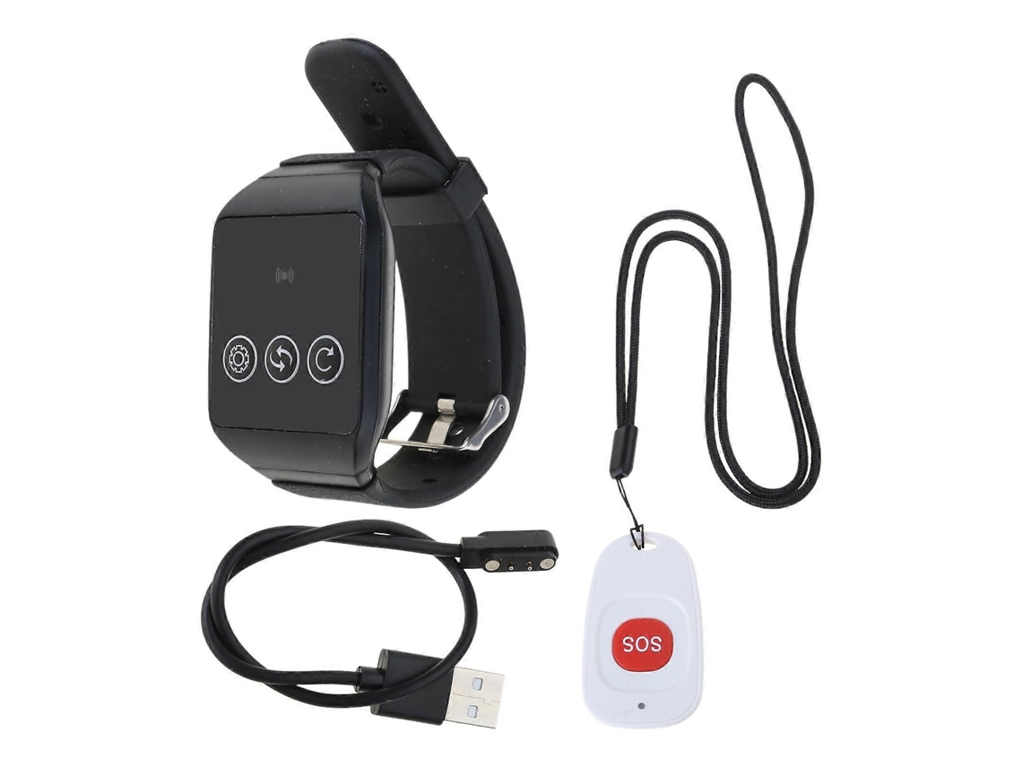 Relógio Multifuncional Sem Fio Com Campainha Vibratória Para Chamadas De Pacientes Idosos, Sistema De Chamada Para Idosos E Botões Sem Fio Para C