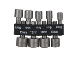Conjunto 9 Pçs Soquete Bit Haste Hexagonal 1/4 | S/MARCA