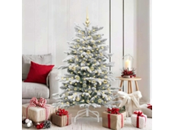 Vidaxl Árvore De Natal Articulada Artificial Branco 150 Cm Pe E Pvc