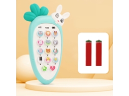 Walshlxq brinquedo Telefone para Bebês com Música e Luz Padrão Animal Cartoons Educativo para Crianças de 0 a 3 Anos Verde