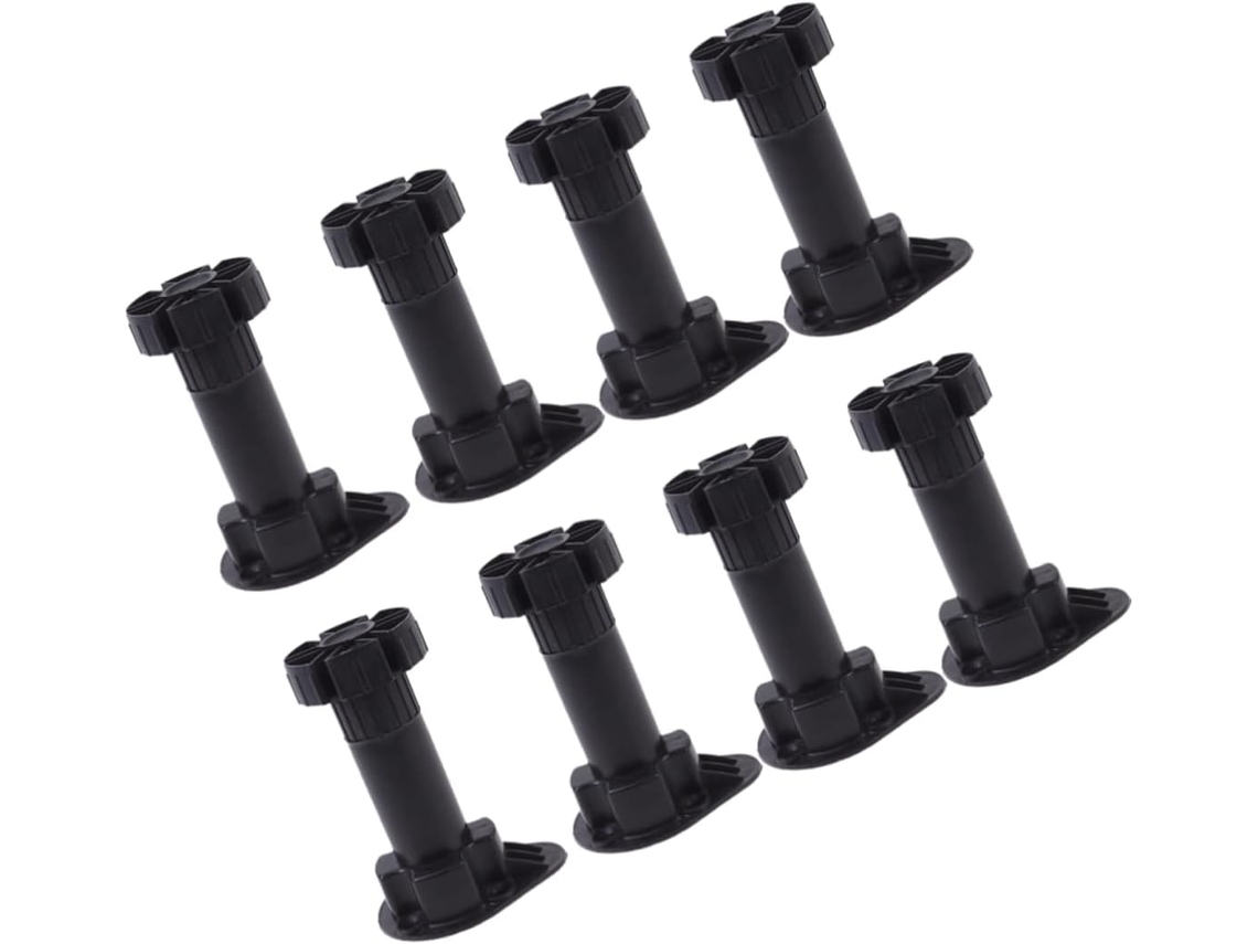 Sewacc 8 Peças Pés De Móveis Espessados E Ajustáveis Em Altura, Pés De Plástico Para Mesa, Sofá E Armário, Suporte Para