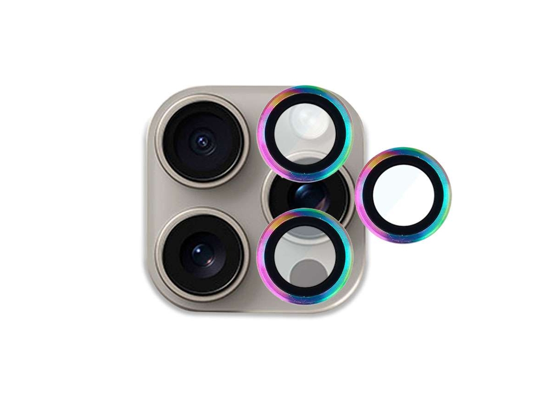 Protetor de Lente Iridiscente para iPhone 15 Pro Max LA CASA DE LAS CARCASAS