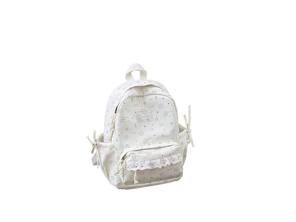 Laxiscreed Mochila Infantil Com Estampa De Boneca E Laços Para Escola E Viagem