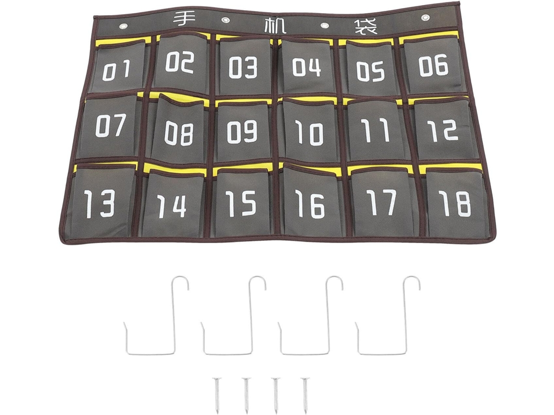 Organizador de parede multifuncional em lona GOKOCO, para celular, calculadora e mais