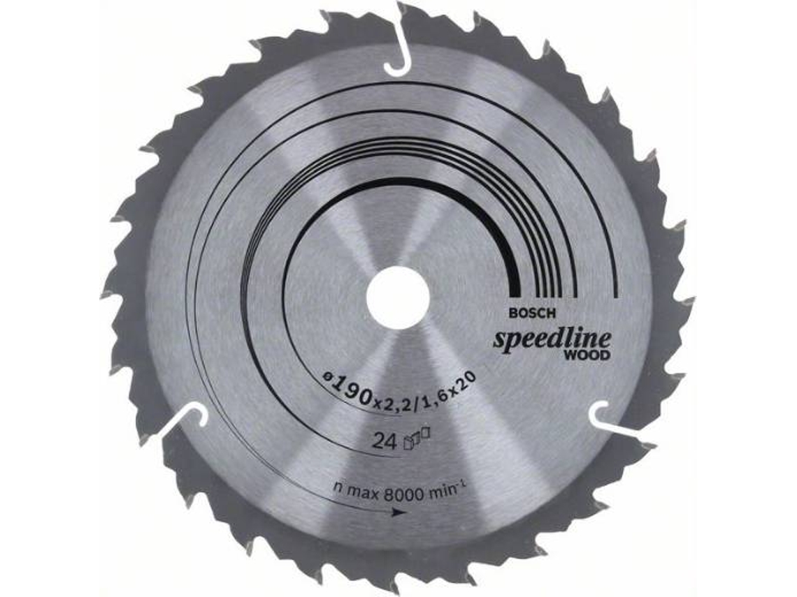 Disco de Serra Circular BOSCH Speedline Madeira 190x20/16x2.2 mm - 24