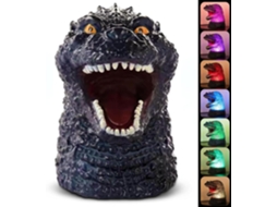 Luminária Noturna Monstro Dinossauro Sensor De Toque Silicone Com Cor,