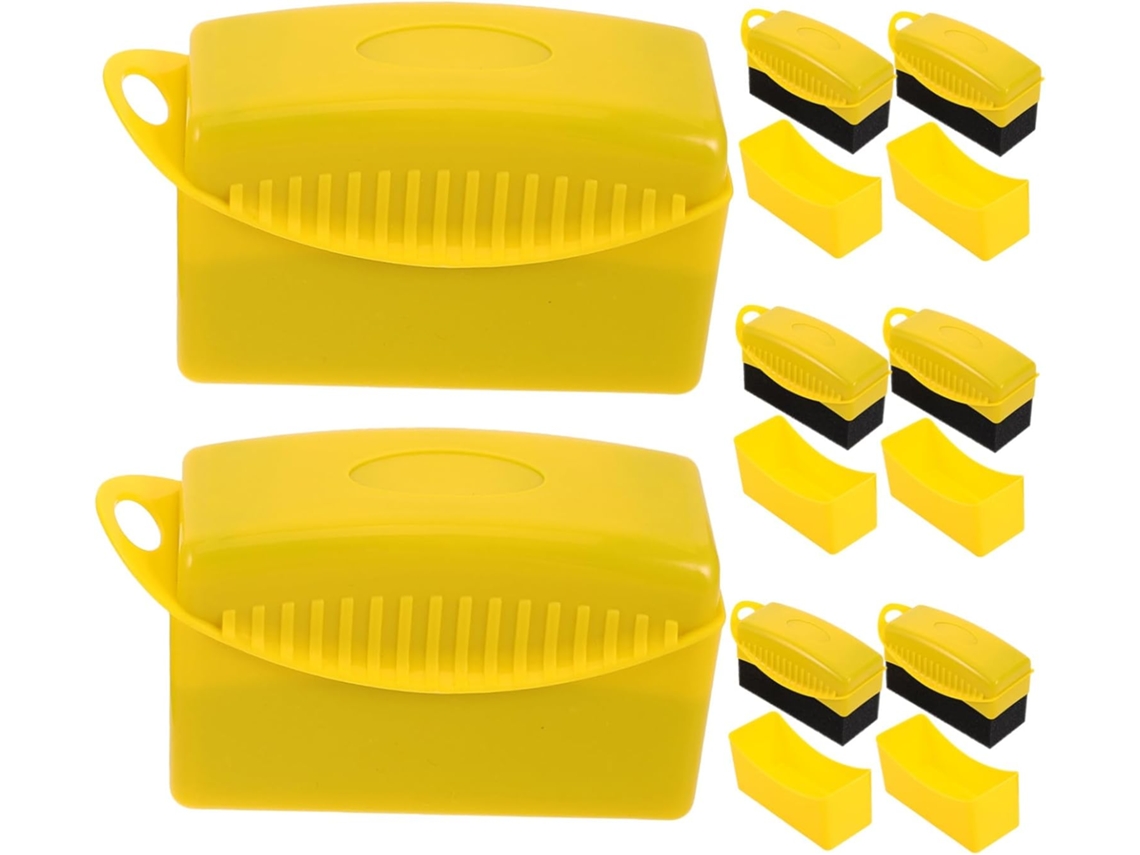 Conjunto De 8 Esponjas Reutilizáveis Para Aplicação De Cera Em Pneus, Ideais Para Limpeza De Rodas E Acessórios Automotivos.