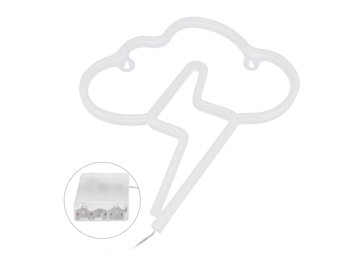 Lâmpada de Neón Led Bateria, Rosa e Amarela, Decorativa, Casa, Quarto Infantil