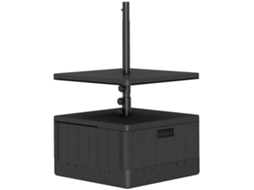 Supporto Per Ombrellone Da Patio, Supporto Per Ombrellone Da Giardino Con Piano D'appoggio, Base Per Ombrellone Da Patio, In Plastica, Nero