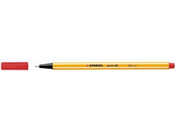 Caneta Fineliner STABILO Point 88 Ponta Fino (Vermelho)