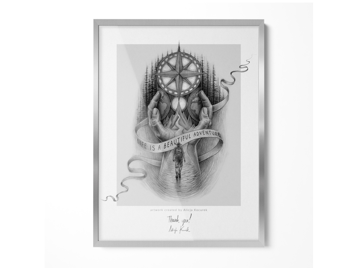 Moldura Fotográfica Espelharte (60x80 Cm - Prata)