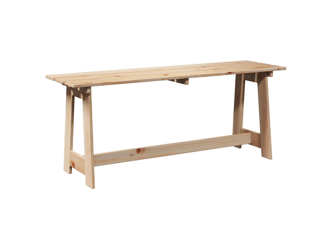 Conjunto 1 Banco De Jardim Vidaxl Castanho Madeira De Pinho Maciça (119 X 37 X 47 Cm)