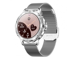 Smartwatch Feminino Cf12 Bluetooth 5 2 Chamada de Monitoramento de Pressão Arterial Prata