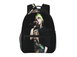 Mochila Billie Eilish T79 Para Estudantes, Resistente E Leve, Impermeável E Com Alça De Ombro Respirável F79