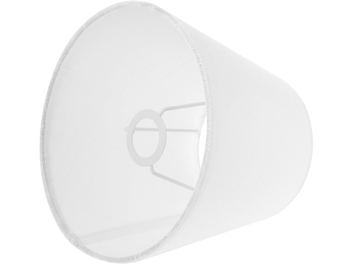 Abajur Cilíndrico Branco E14 Para Luminária De Mesa, Em Tecido Resistente, Ideal Para Quartos E Hoté Gokoco