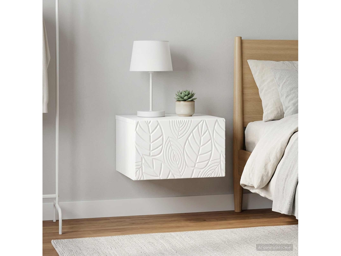 Vidaxl Mesa Lateral De Parede 2 Unid. Branco Brilhante