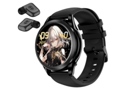 Relógio inteligente 2 em 1 com fones de ouvido Bluetooth, à prova d'água IP67, 1,27 polegadas, Ly Ebike