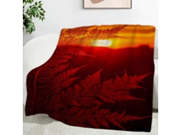 Manta Fern Blanket Sun 150x200 Cm Multifuncional Macia e Aconchegante de Flanela para Cama Cobertor Cochilo no