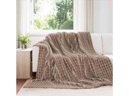Vidaxl Cobertor Camelo 240 X 220 Cm 1.37 Kg Lã