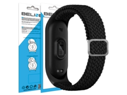 Pulseira têxtil Beline preta para Mi Band 7/6/5