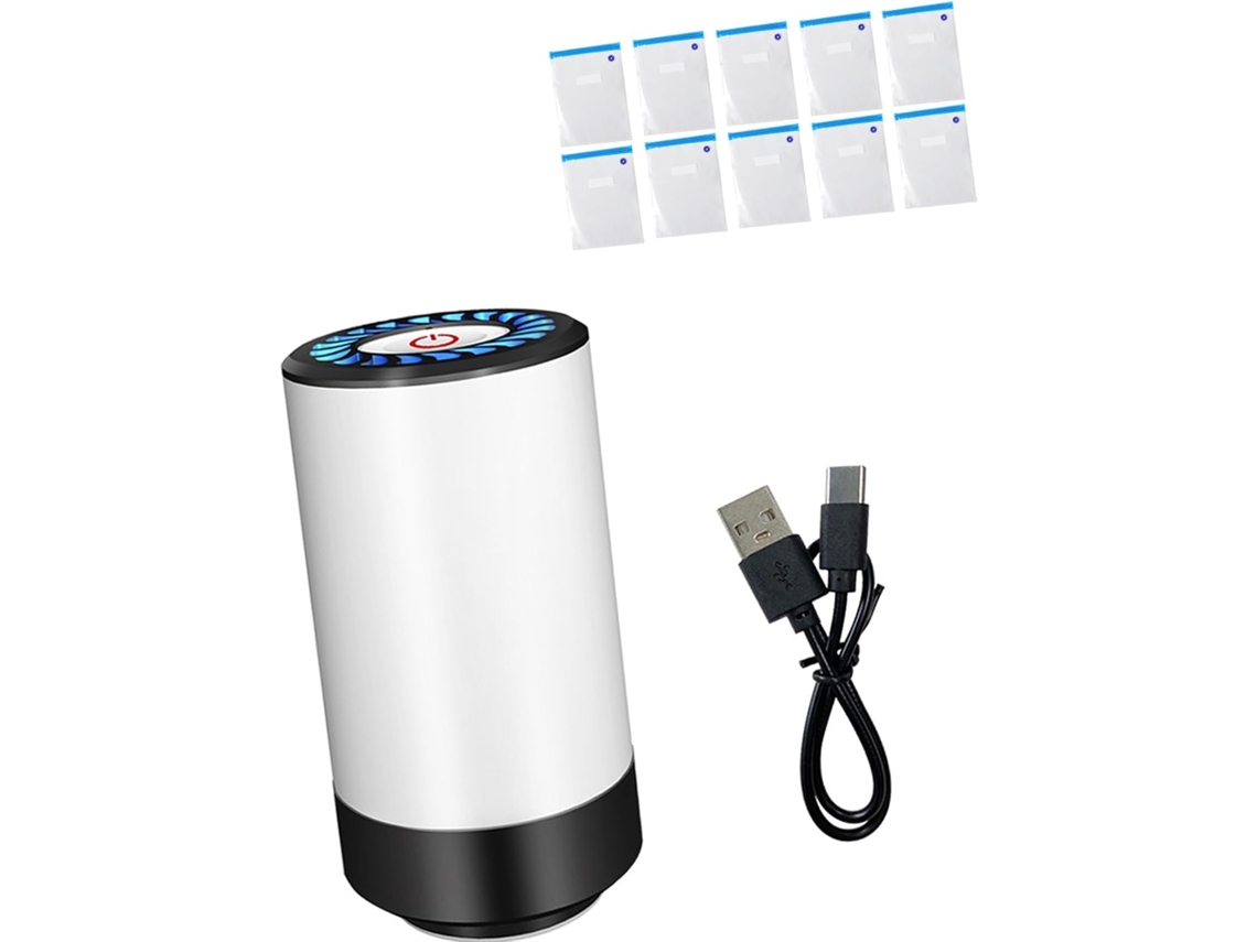 Ventilador Selador A Vácuo Usb Portátil E Compacto Para Armazenamento De Alimentos Na Cozinha Em Viagens, Com Remoção De