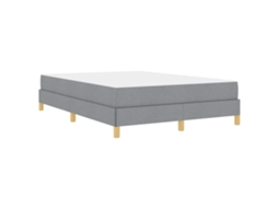 Conjunto 1 Cama Box Vidaxl Cinzento-claro Tecido (160 X 200 Cm)