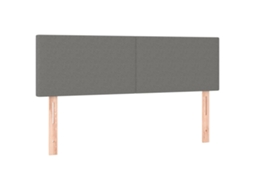 Cabeceira de cama 2 peças em tecido 72x5x78/88 cm Cinzento Dark MAISON EXCLUSIVE