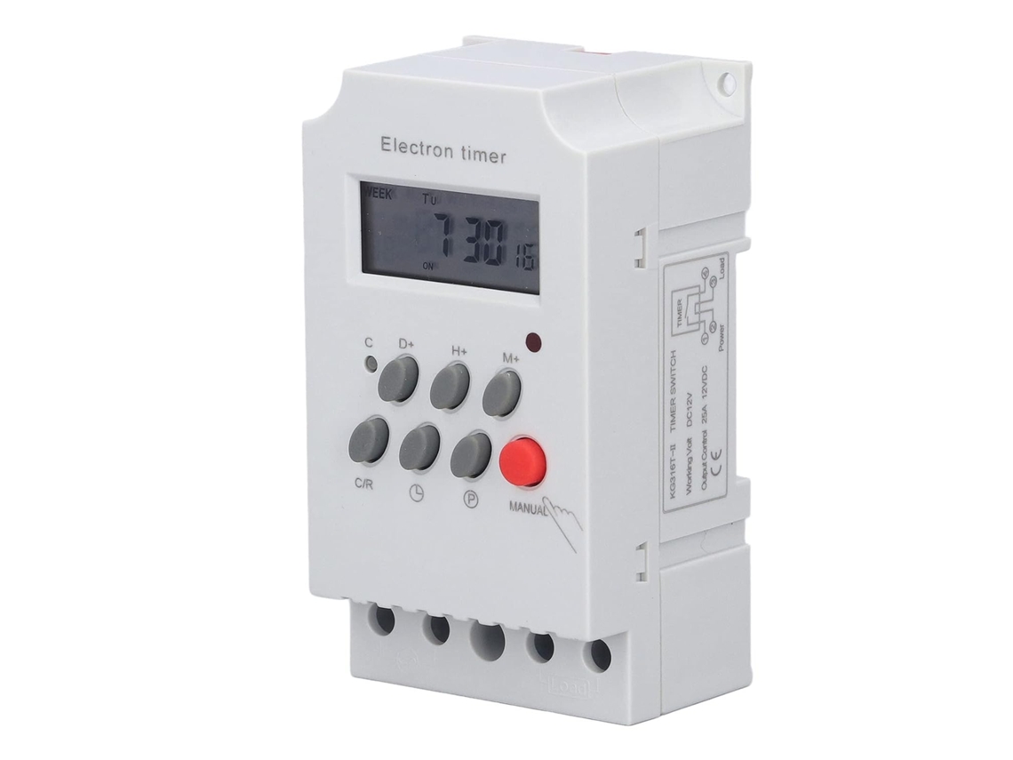 Interruptor Temporizador Eletrônico Para Trilho Din Com Lcd