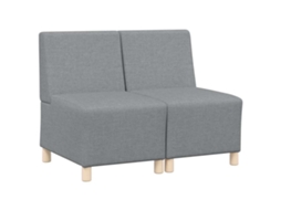Unidade de 2 Pcs Sofá de Relaxamento - Sofá Modular Sem Braços Cinza claro HARLANV1