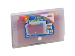 Pasta Expansível Tiger A6, Tamanho Único, Transparente BRILVIBERA