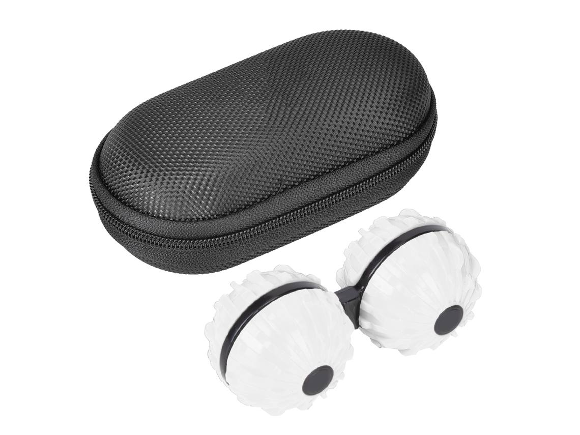 Mali giróscopo de Massagem com 2 Bolas Conectadas para Alivio de Dor e Relaxamento Branco