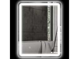 Espelho Banho Iluminado Touch Antivapor 3 Cores 70x90 Cm, Prata